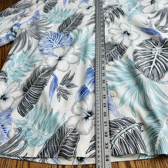 Tommy Bahama Camp Shirt Mens 4XLB Konkan Jungle Hawaiian Silk Cotton Blend - Picture 10 of 14